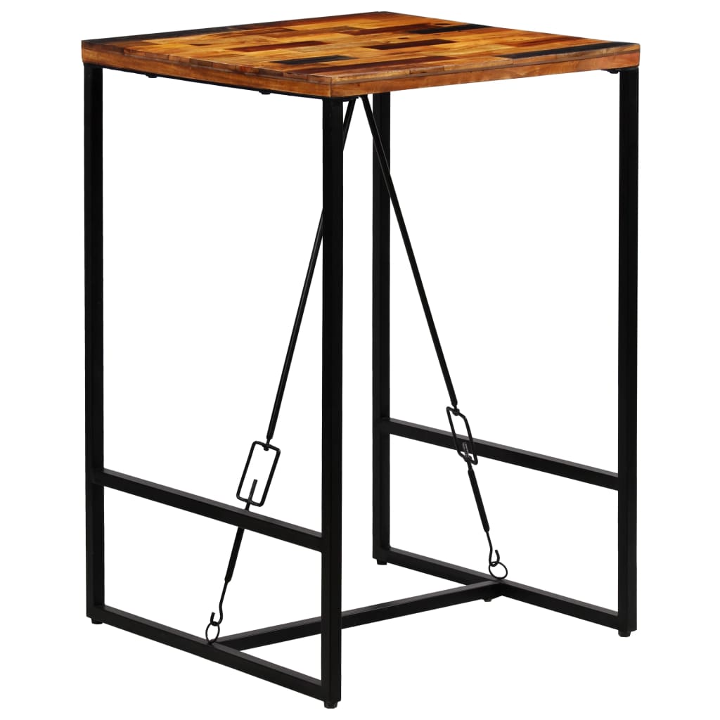 Barski stol od masivnog obnovljenog drva 70 x 70 x 106 cm