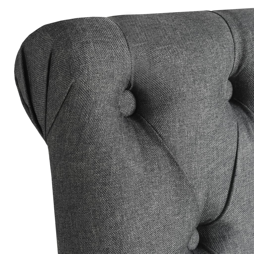 Blagovaonske stolice od tkanine 6 kom tamnosive