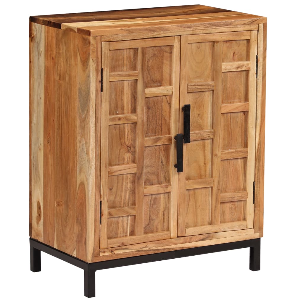 Komoda od masivnog bagremovog drva 60 x 35 x 76 cm smeđa