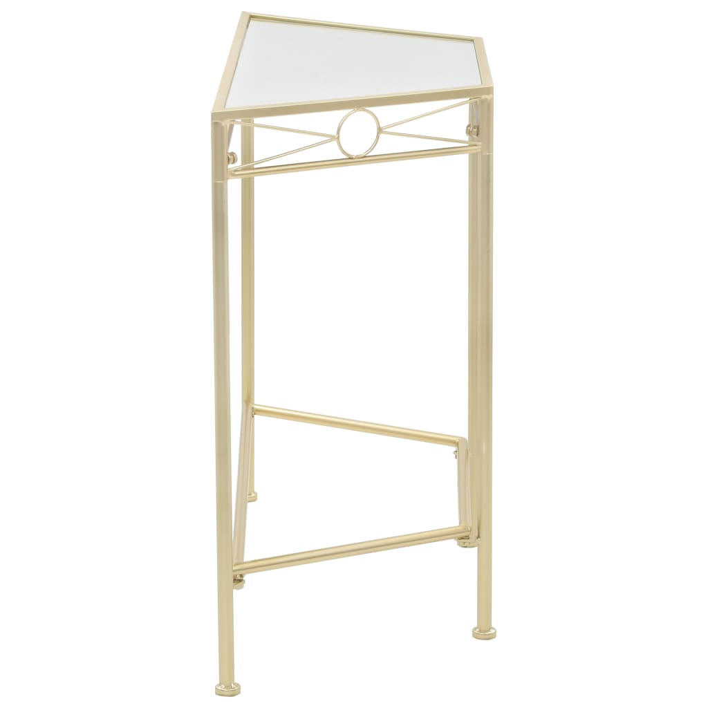 Bočni stolić u starinskom stilu metalni 87 x 34 x 73 cm zlatni