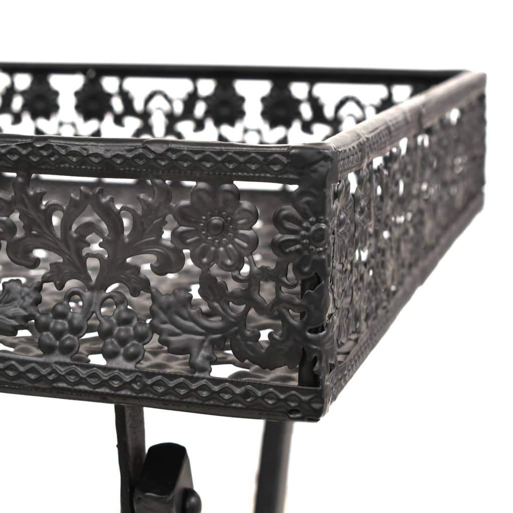 Sklopivi stolić za čaj starinski metalni 58 x 35 x 72 cm crni