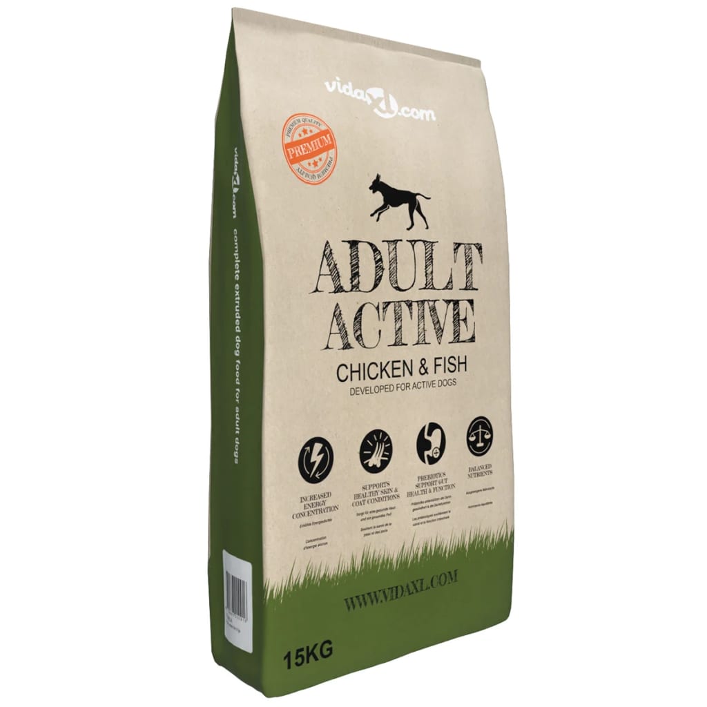 Premium suha hrana za pse Adult Active Chicken & Fish 2 kom 30 kg