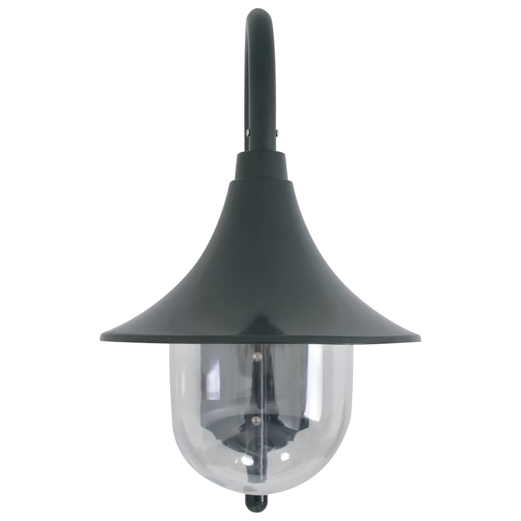 Vrtna zidna svjetiljka E27 42 cm aluminijska tamnozelena