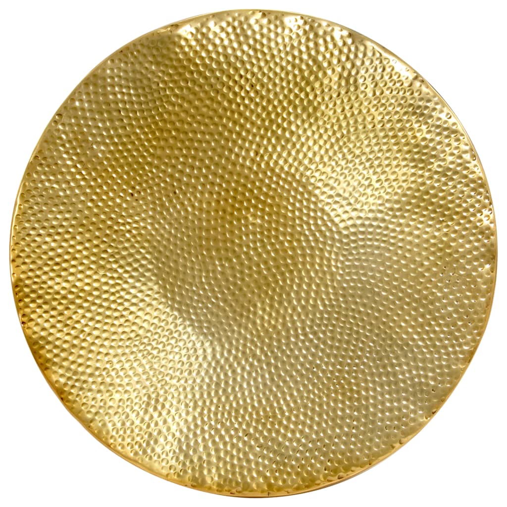 Stolić za kavu od čekićanog aluminija 70 x 30 cm mjedeni