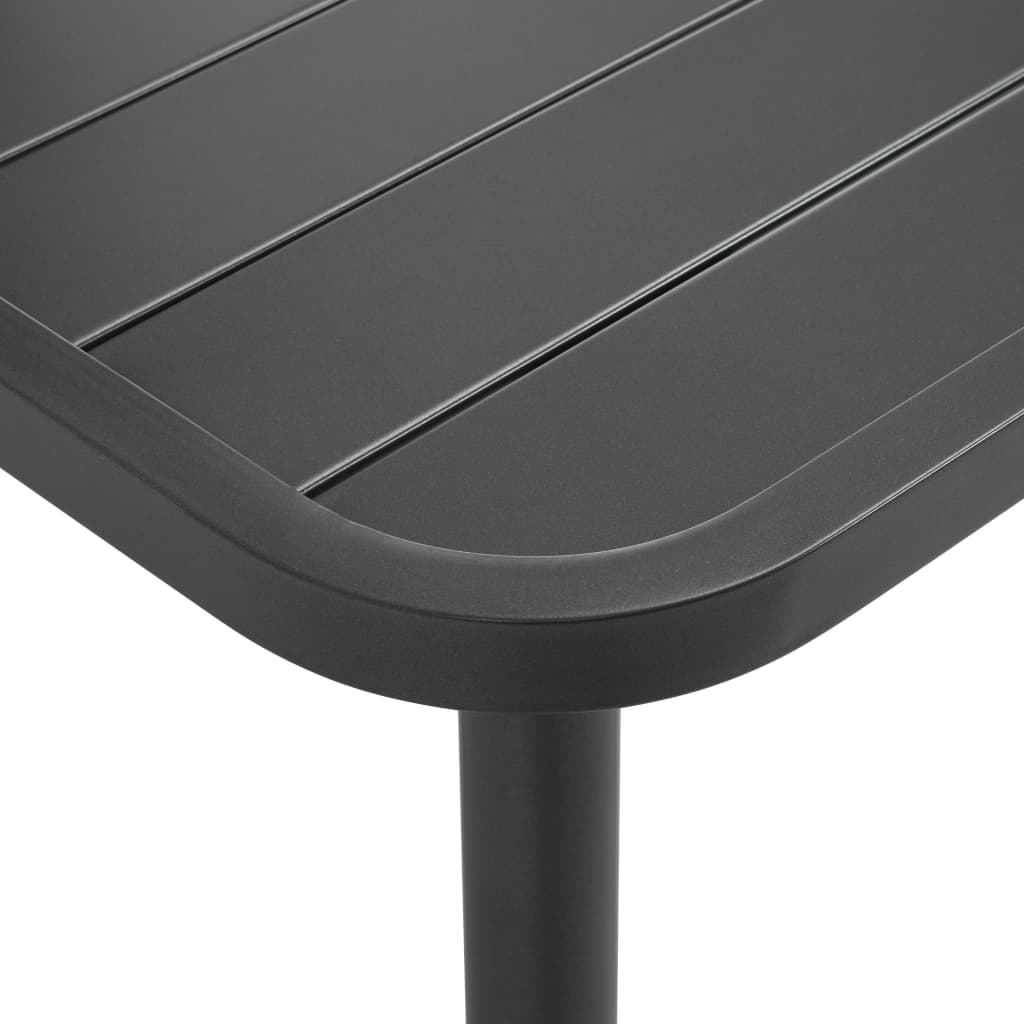 Vrtni stol tamno sivi 150 x 90 x 72 cm čelik