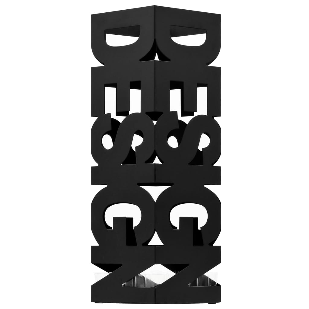 Stalak za kišobrane s natpisom Design čelični crni