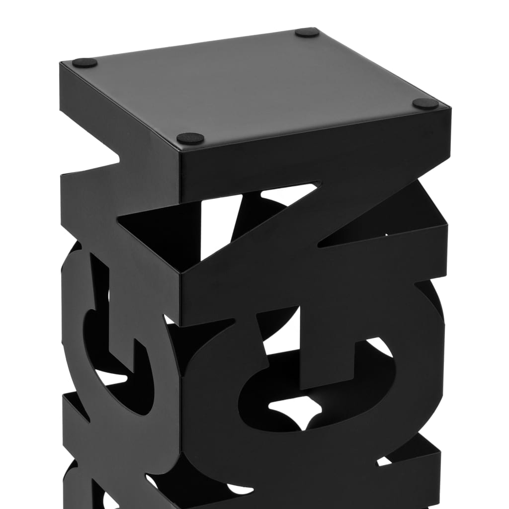 Stalak za kišobrane s natpisom Design čelični crni