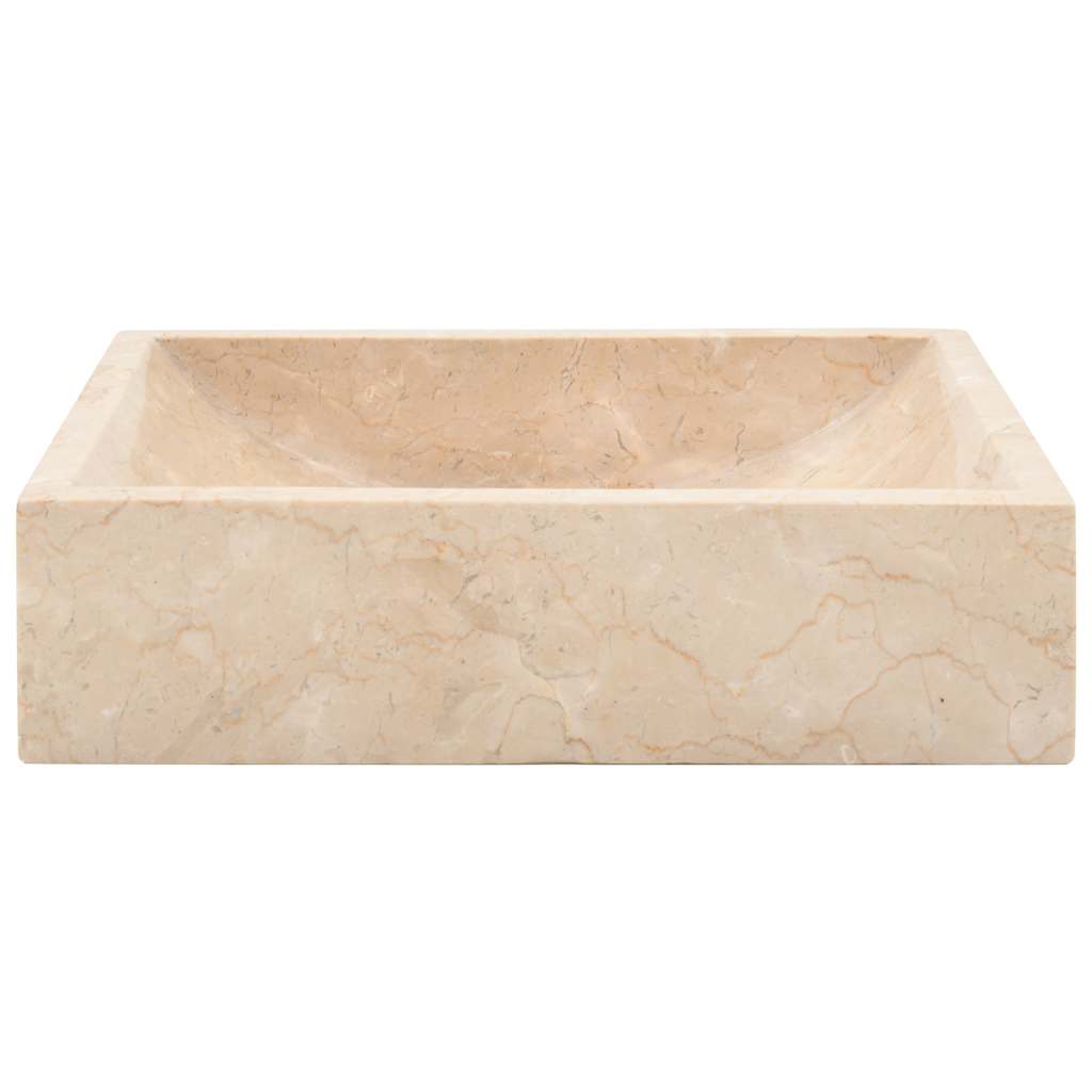 Umivaonik 45 x 30 x 12 cm mramorni visoki sjaj krem