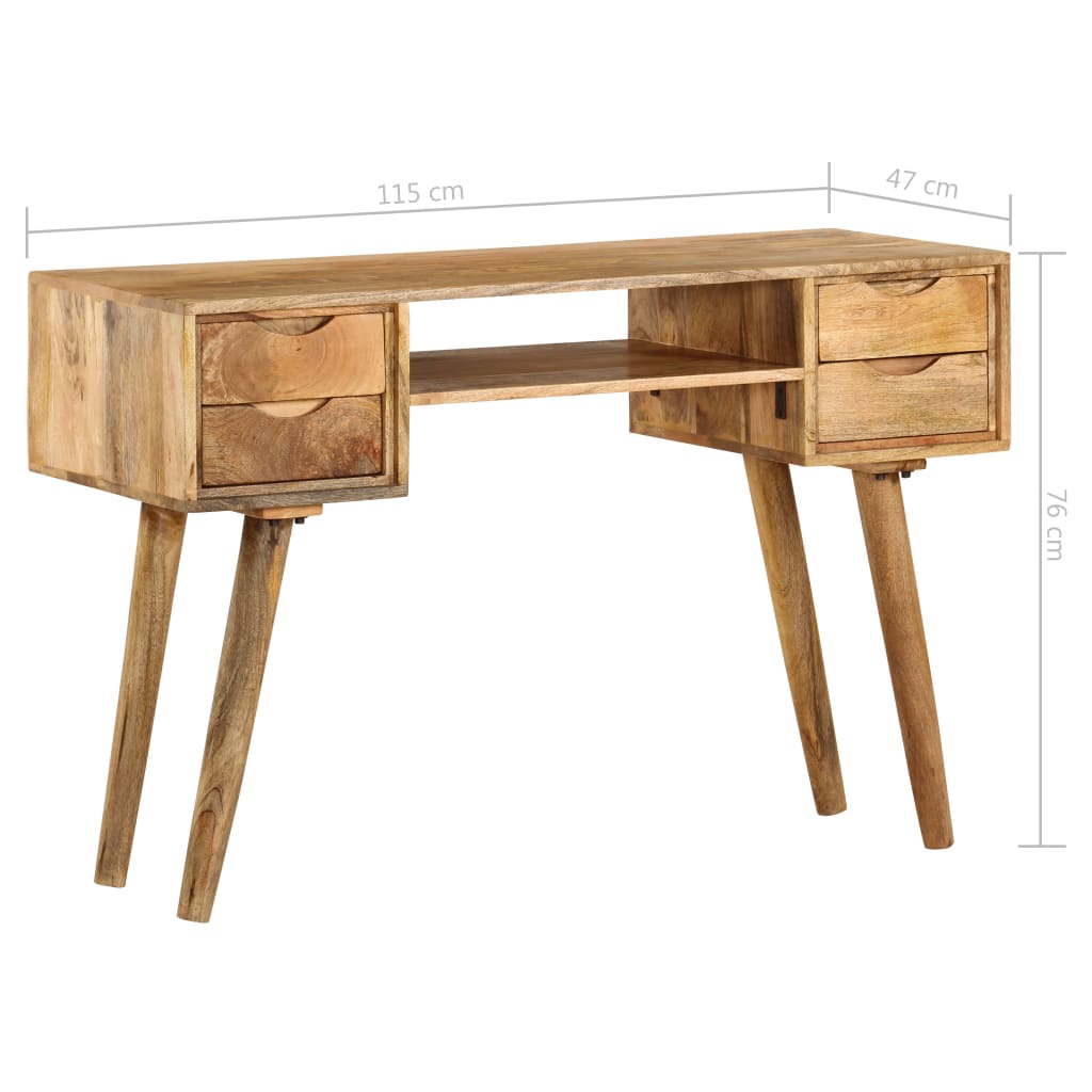 Pisaći stol od masivnog drva manga 115 x 47 x 76 cm