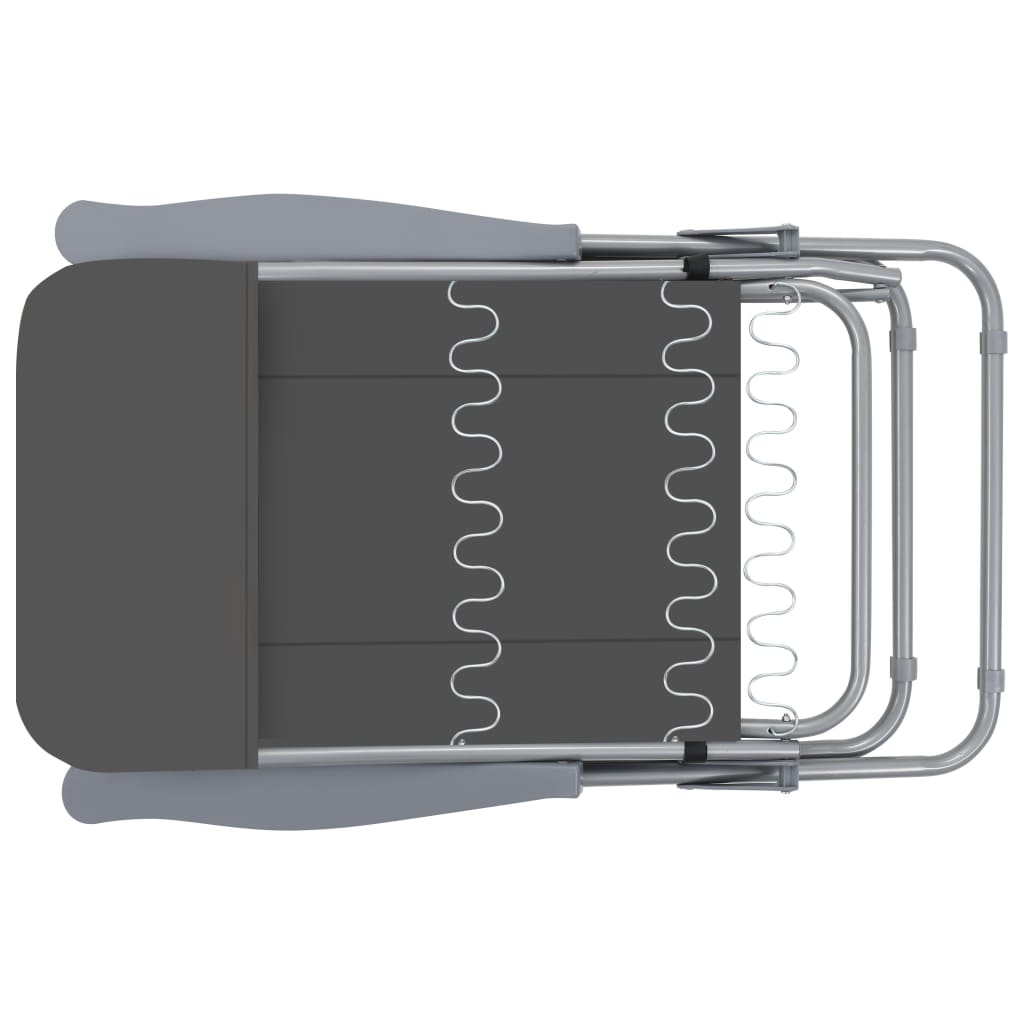 Sklopive vrtne stolice s jastucima 2 kom sive
