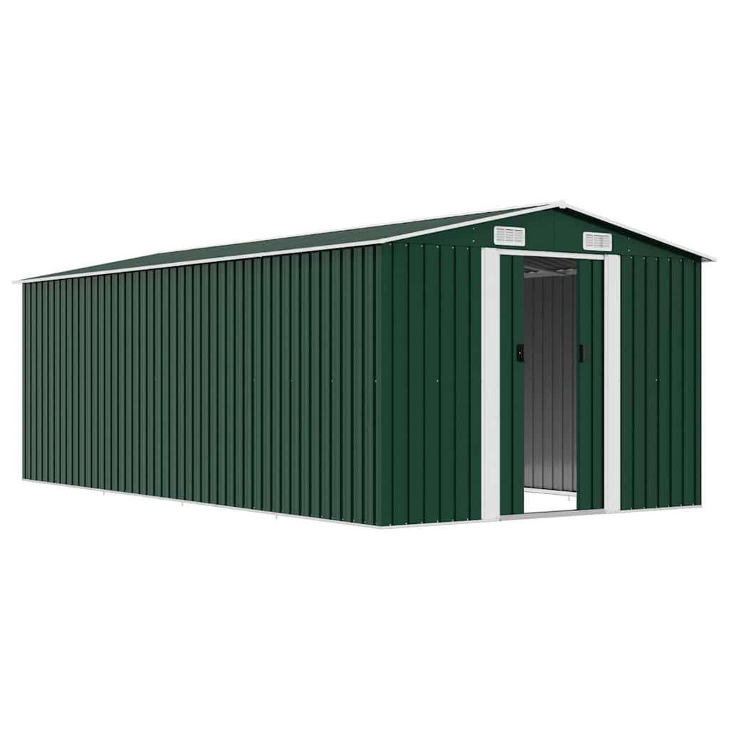 Vrtno spremište 257 x 489 x 181 cm metalno zeleno