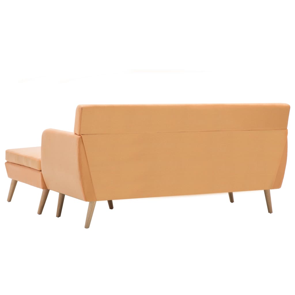 Kutna garnitura presvučena tkaninom 171,5x138x81,5cm narančasta