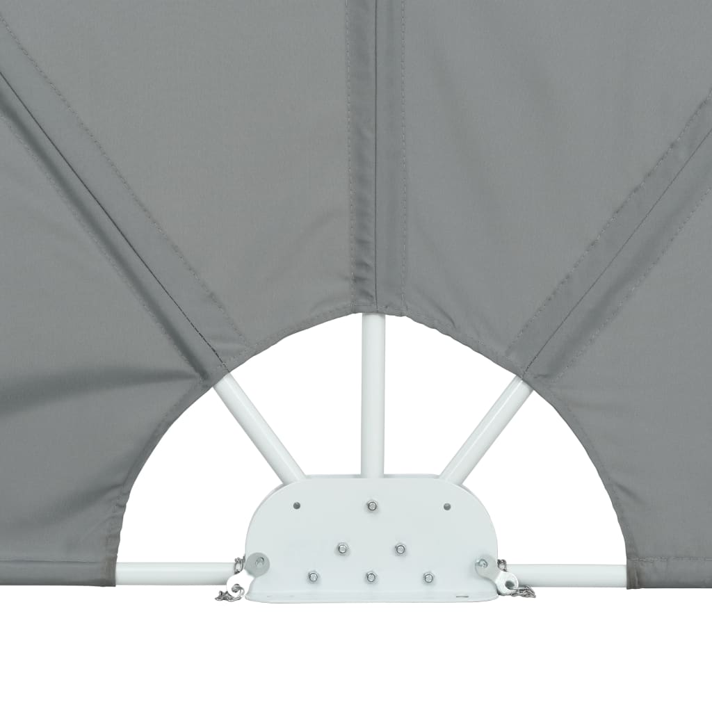 Sklopiva bočna tenda siva 400 x 200 cm