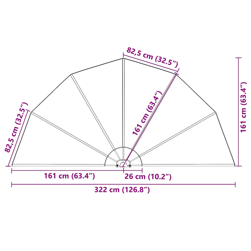 Sklopiva bočna tenda krem 200 cm
