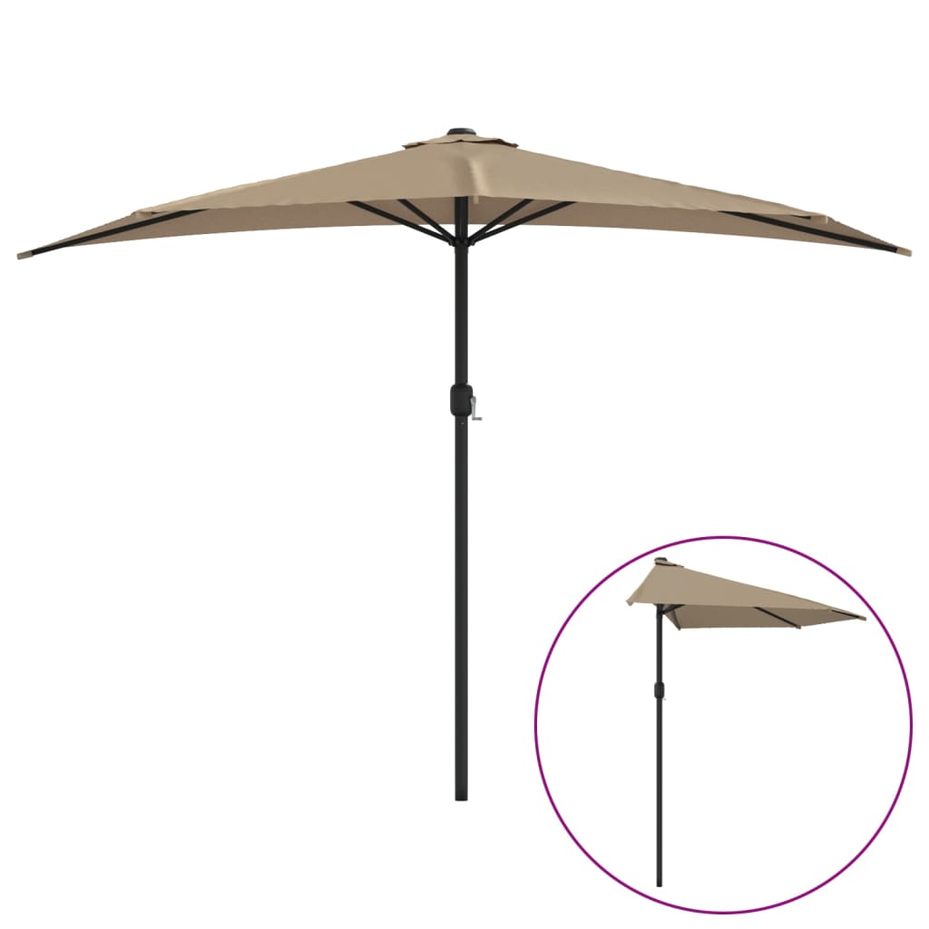 Balkonski suncobran s aluminijskom šipkom 300 x 155 cm bež