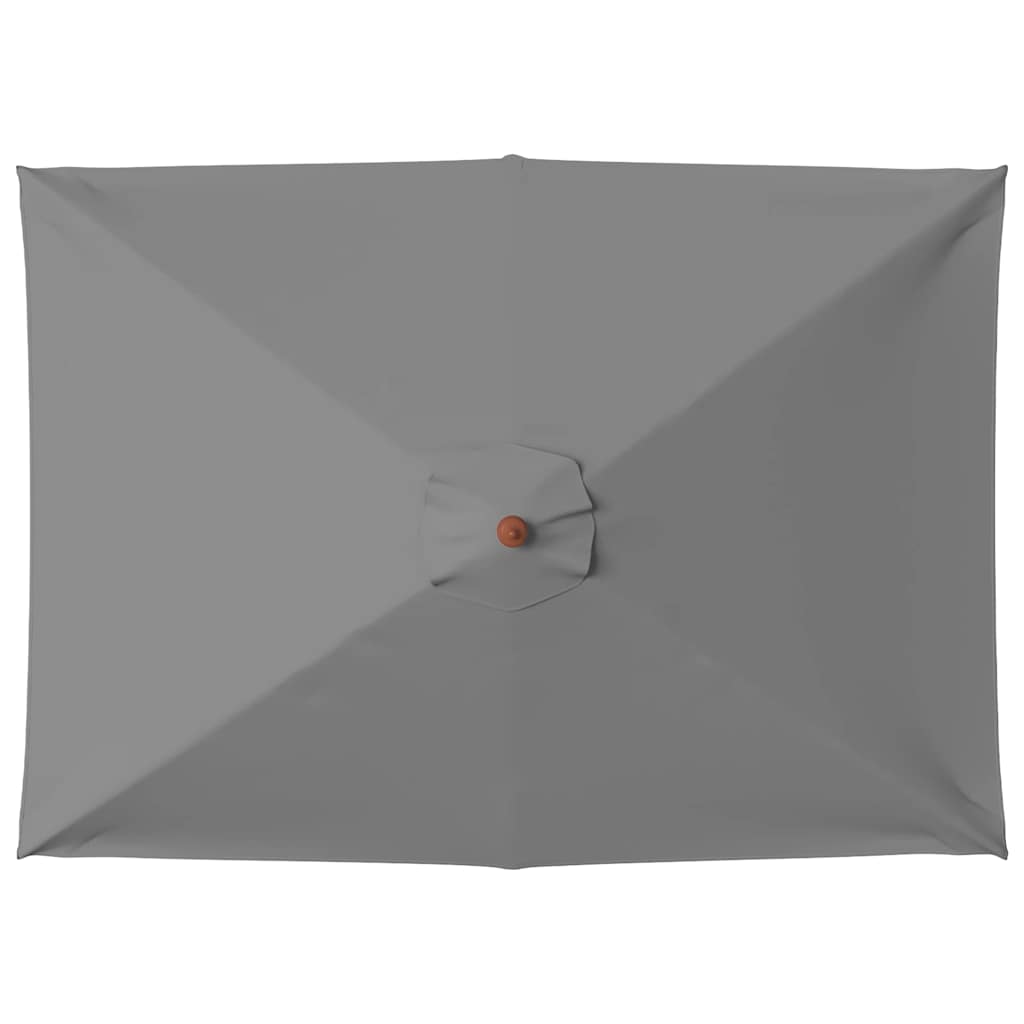 Vanjski suncobran s drvenim stupom 150 x 200 cm antracit