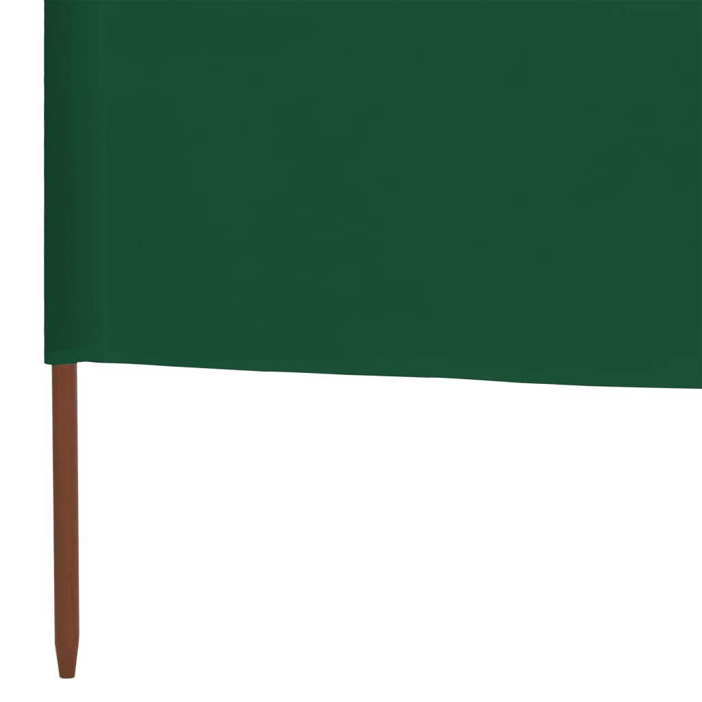 Vjetrobran s 3 panela od tkanine 400 x 120 cm zeleni
