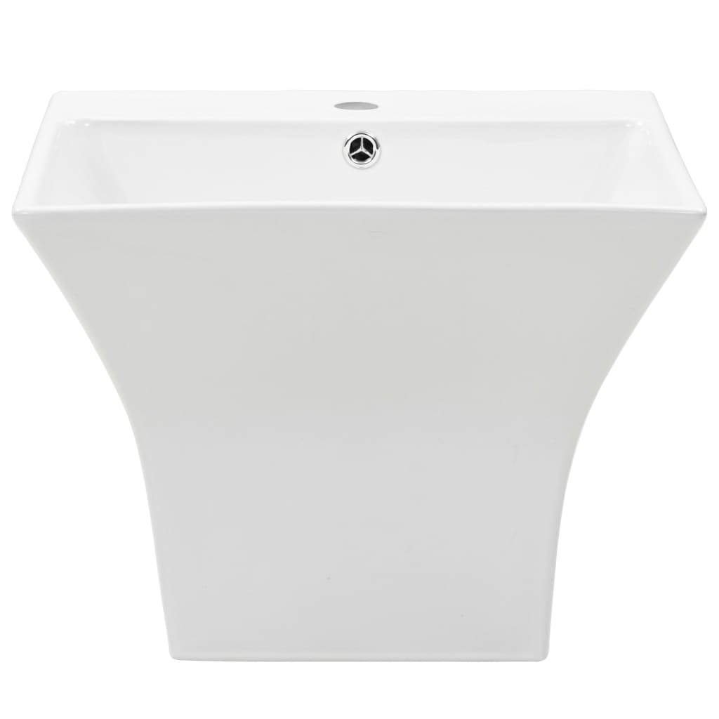 Zidni umivaonik keramički bijeli 500 x 450 x 410 mm