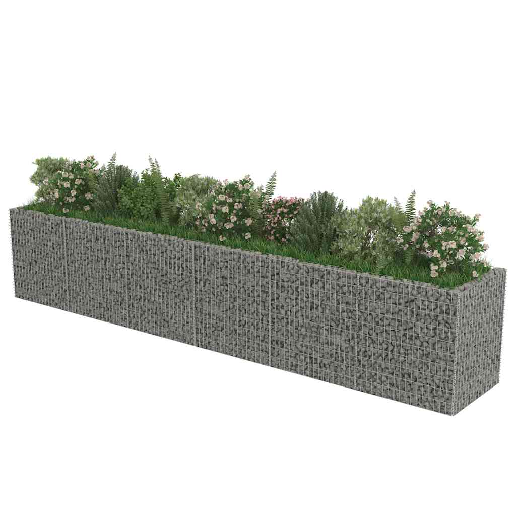 Gabionska sadilica od pocinčanog čelika 540 x 90 x 100 cm