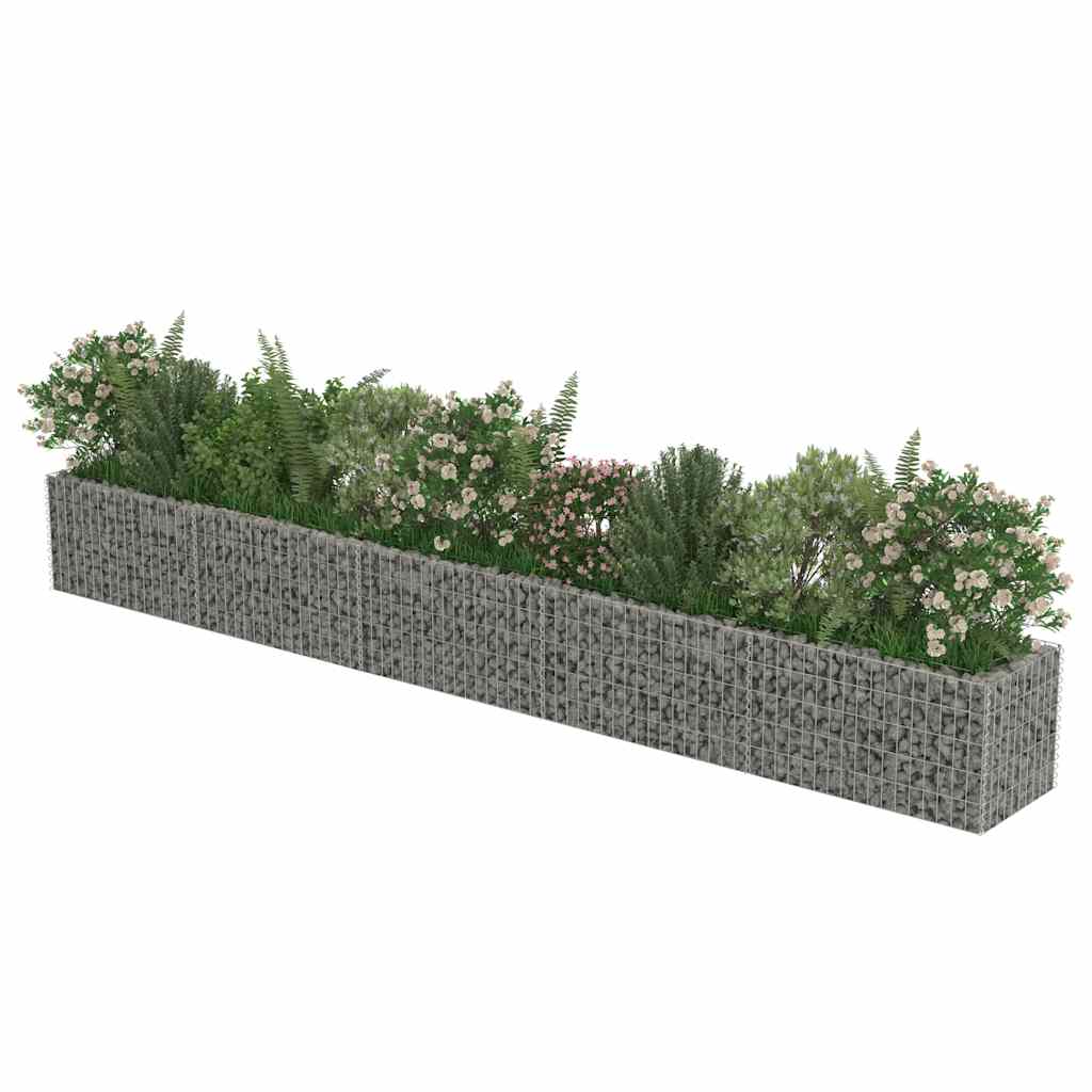 Gabionska sadilica od pocinčanog čelika 450 x 50 x 50 cm