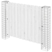 Stup za ogradu 2 pcs Srebrno 20 x 20 x 190 cm Metal