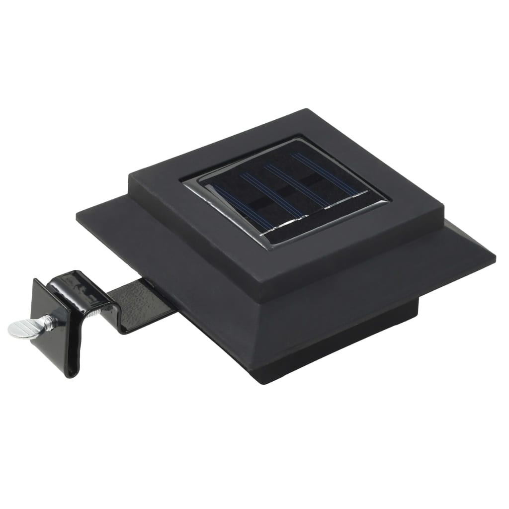 Vanjske solarne svjetiljke 6 kom LED četvrtaste 12 cm crne