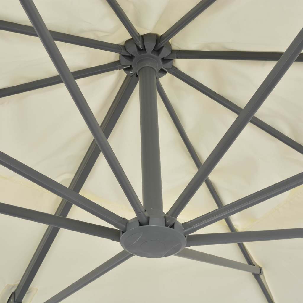 Konzolni vrtni suncobran s aluminijskom šipkom 400x300 cm boje pijeska