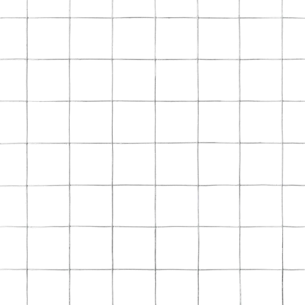 Mrežna ograda od pocinčanog čelika za kokoši 10 x 1,5 m srebrna