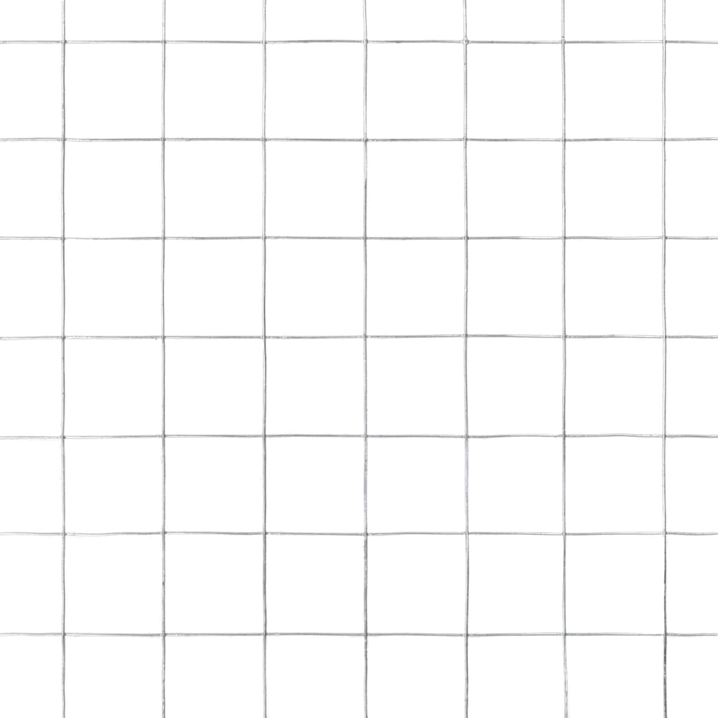 Mrežna ograda od pocinčanog čelika za kokoši 10 x 1,5 m srebrna