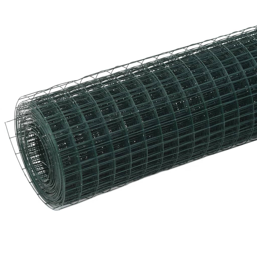 Žičana mreža od čelika s PVC oblogom za kokoši 25x0,5 m zelena
