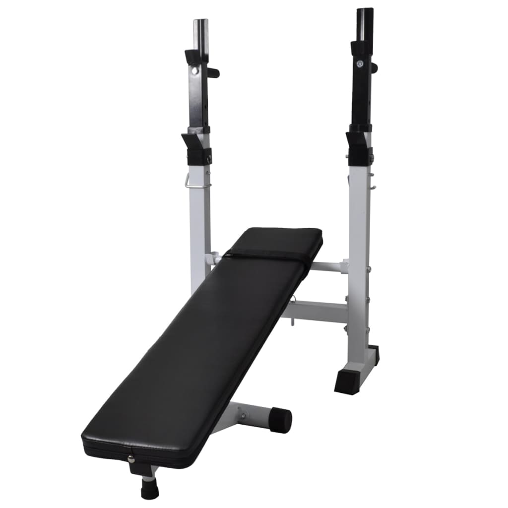 Klupa za vježbanje sa stalkom za utege i setom utega 60,5 kg