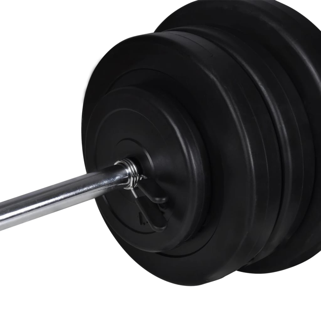 Klupa za vježbanje sa stalkom za utege i setom utega 60,5 kg