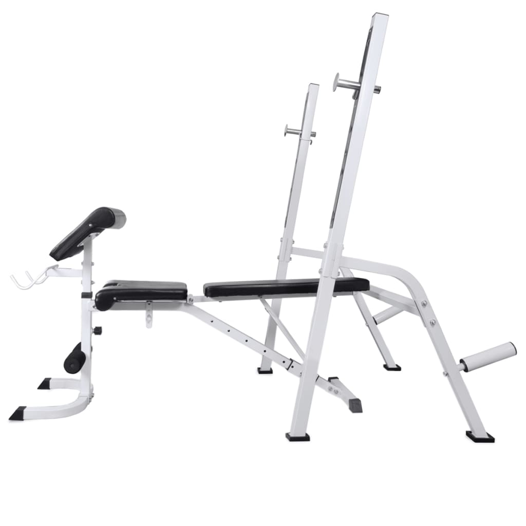 Klupa za vježbanje sa stalkom za utege i setom utega 60,5 kg