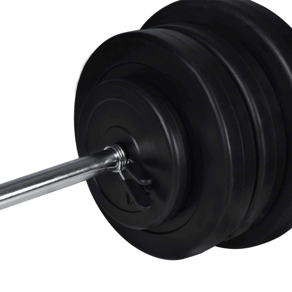 Klupa za dizanje utega sa stalkom i setom utega 60,5 kg