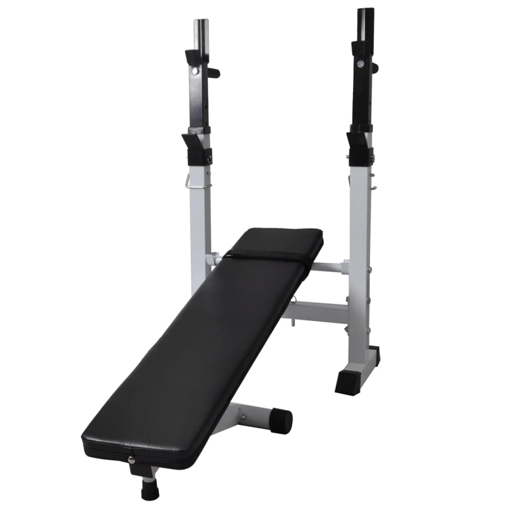 Klupa za vježbanje sa stalkom za utege i setom utega 120 kg