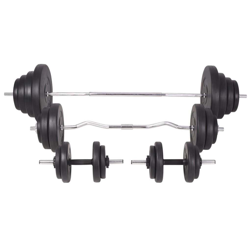 Klupa za vježbanje sa stalkom za utege i setom utega 120 kg