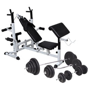 Klupa za dizanje utega sa stalkom i setom utega 120 kg