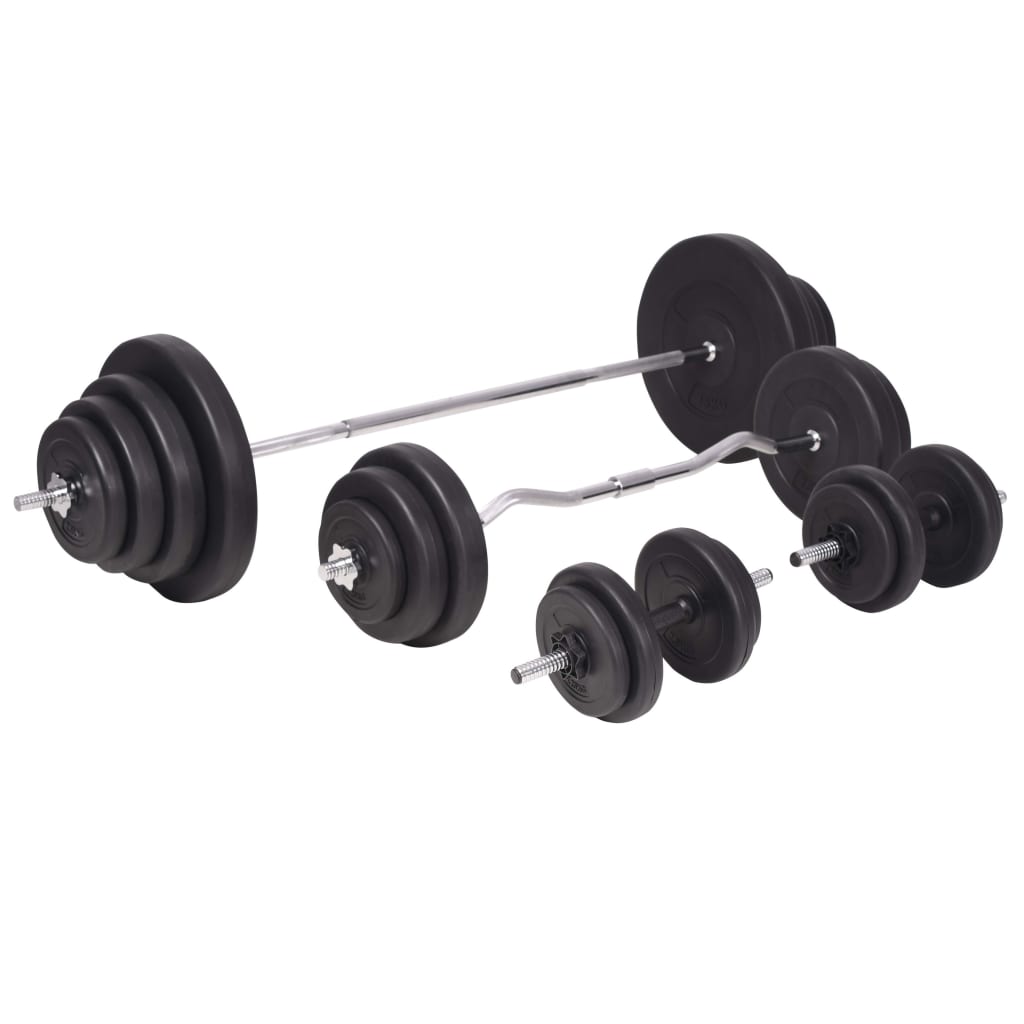 Klupa za dizanje utega sa stalkom i setom utega 120 kg