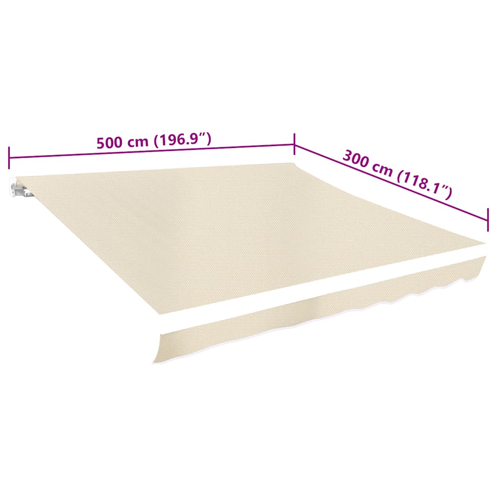 Platno za tendu krem 5 x 3 m