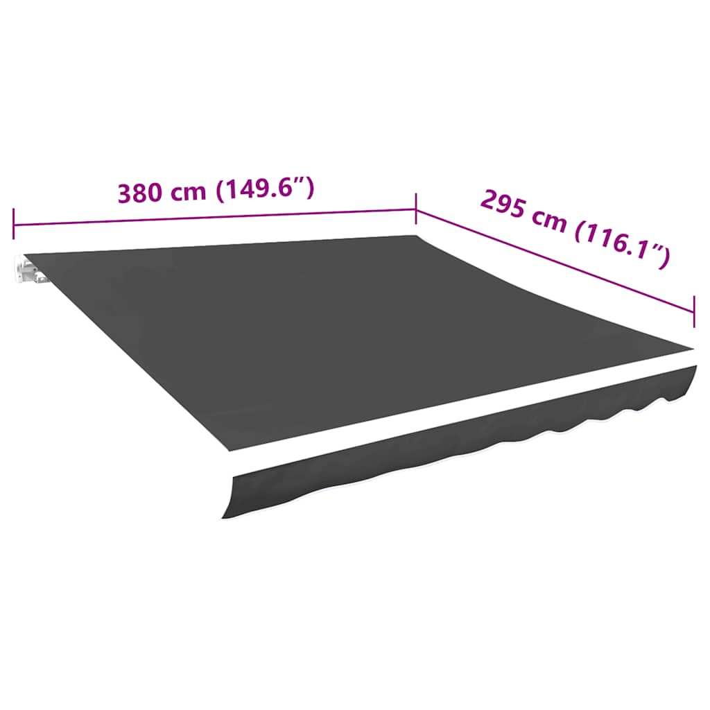 Platno za tendu antracit 4 x 3 m
