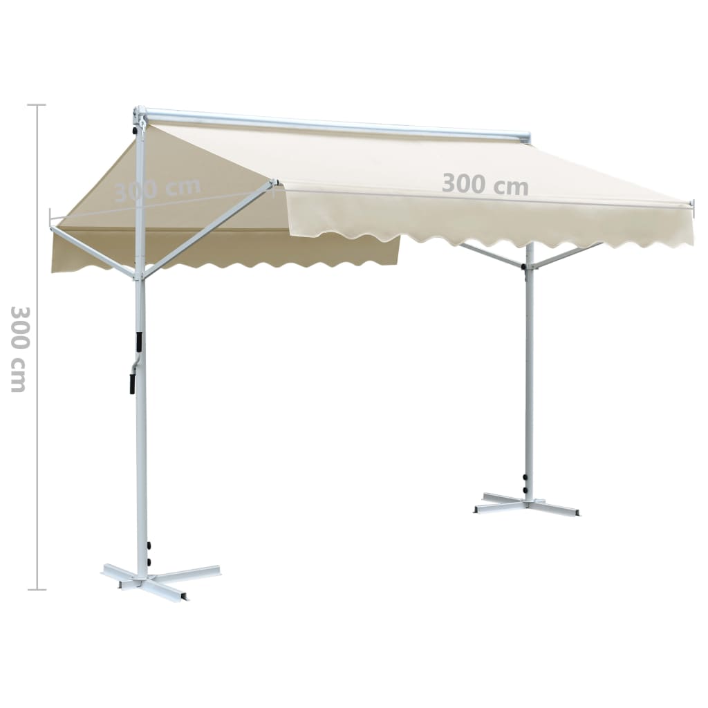 Samostojeća tenda 3 x 3 m krem