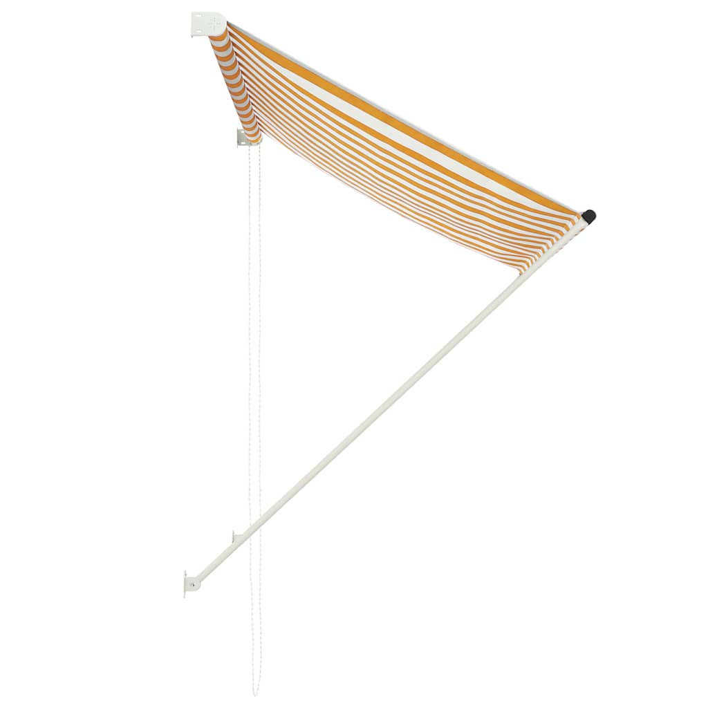 Tenda na uvlačenje 150 x 150 cm žuto-bijela