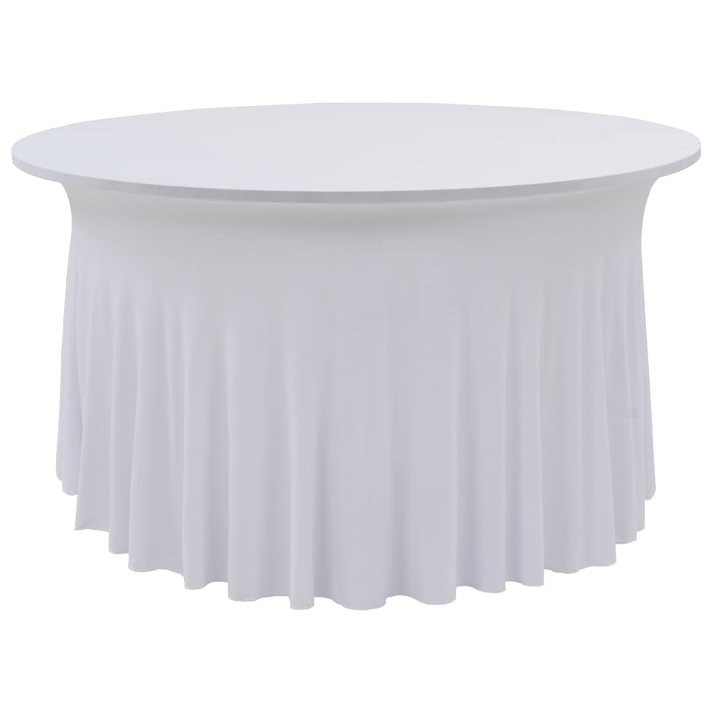 Rastezljive navlake za stol 2 kom duge 150 x 74 cm bijele