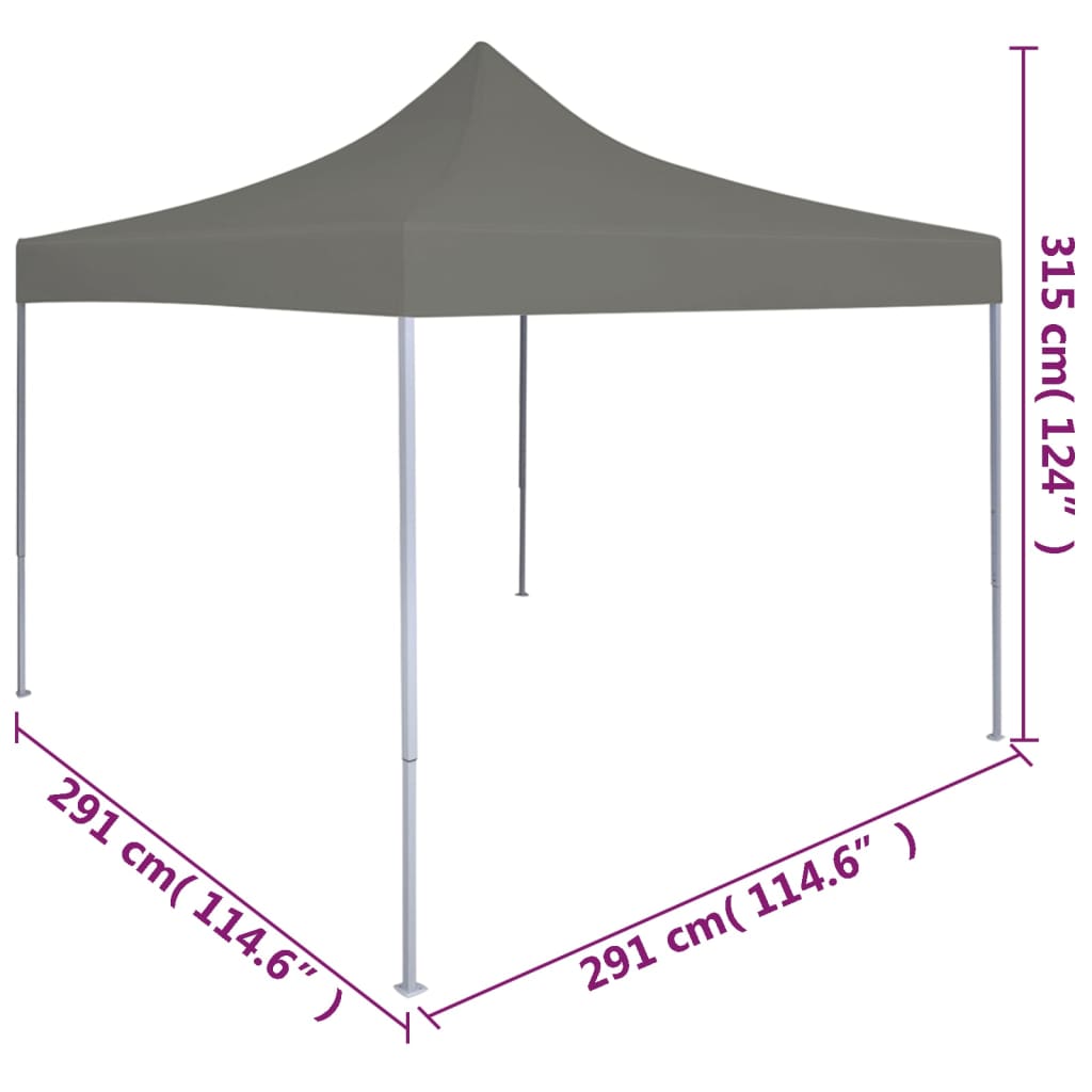 Sklopivi šator za zabave 3 x 3 m antracit
