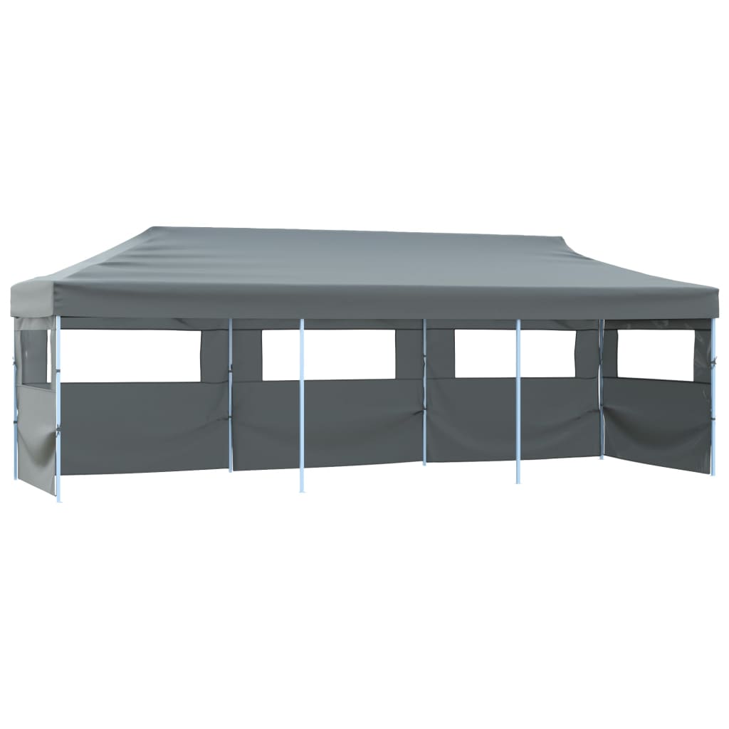 Sklopivi šator za zabave s 5 bočnih zidova 870x291x315 cm antracit