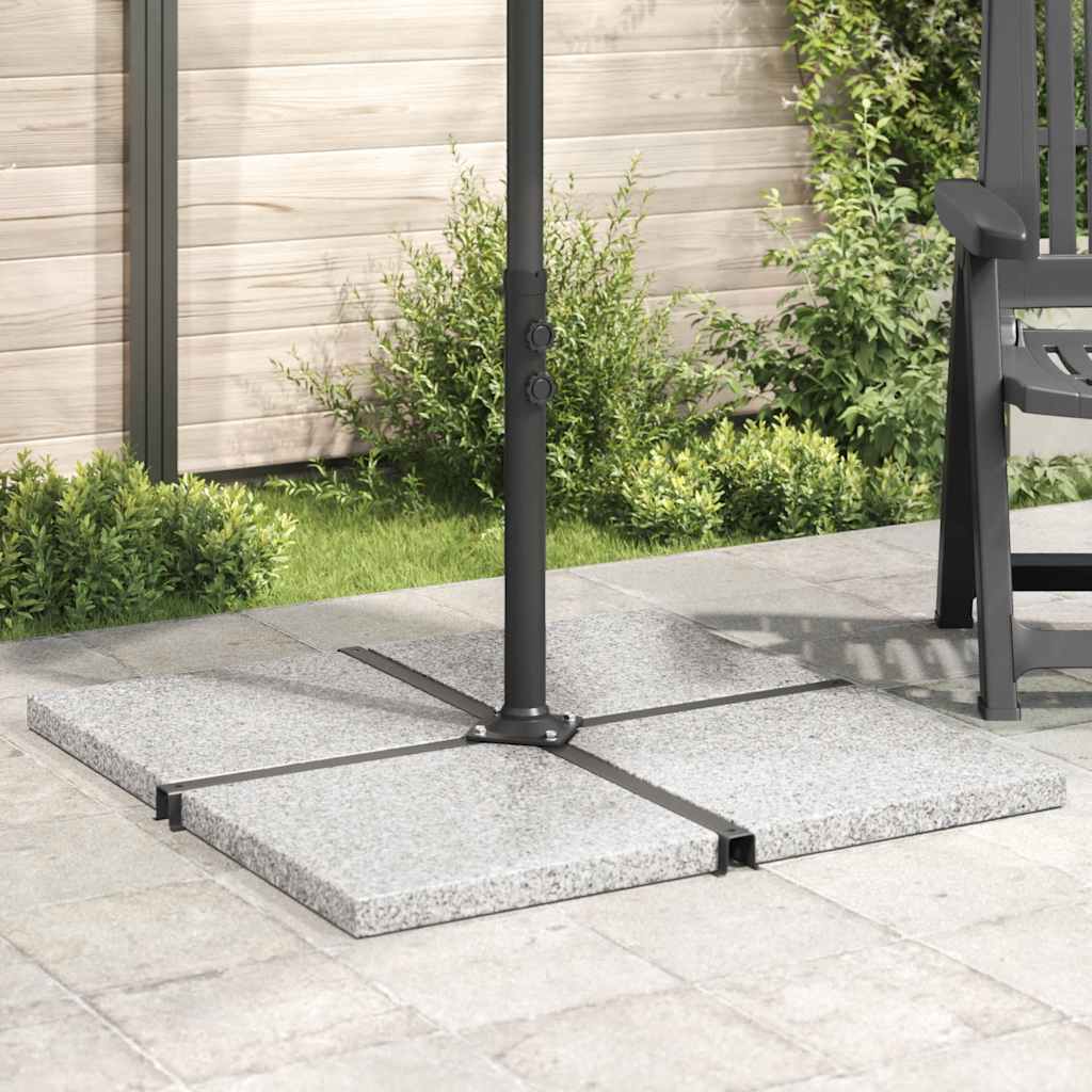 Postolje za suncobran granitno 25 kg četvrtasto sivo