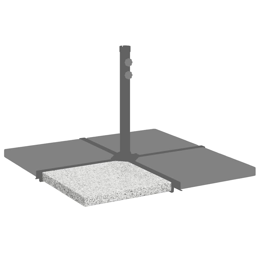 Postolje za suncobran granitno 25 kg četvrtasto sivo