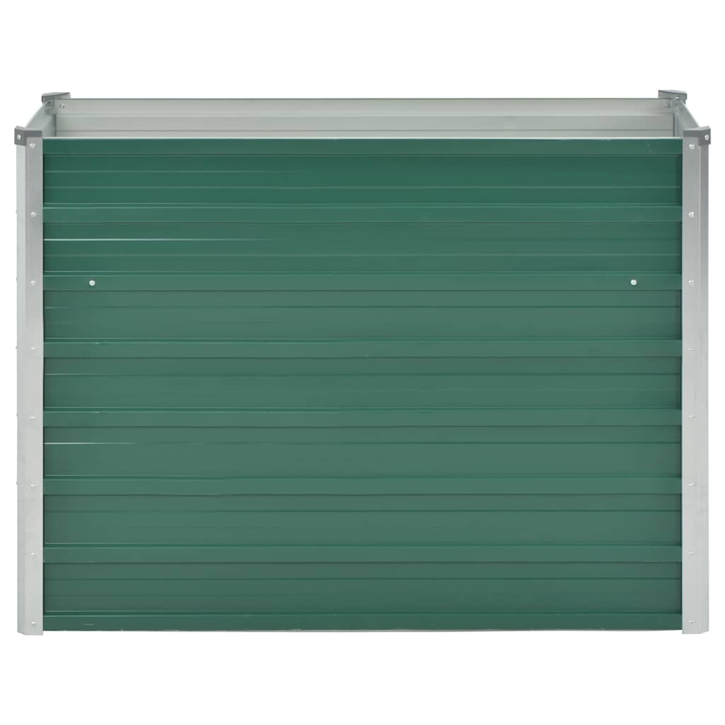 Vrtna sadilica od pocinčanog čelika 100 x 40 x 77 cm zelena