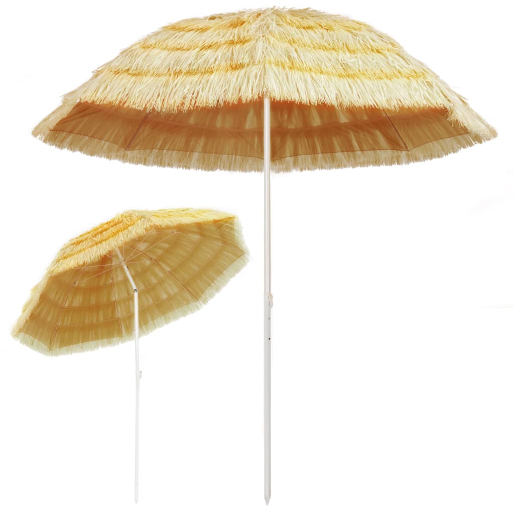 Suncobran za plažu u havajskom stilu 240 cm prirodni