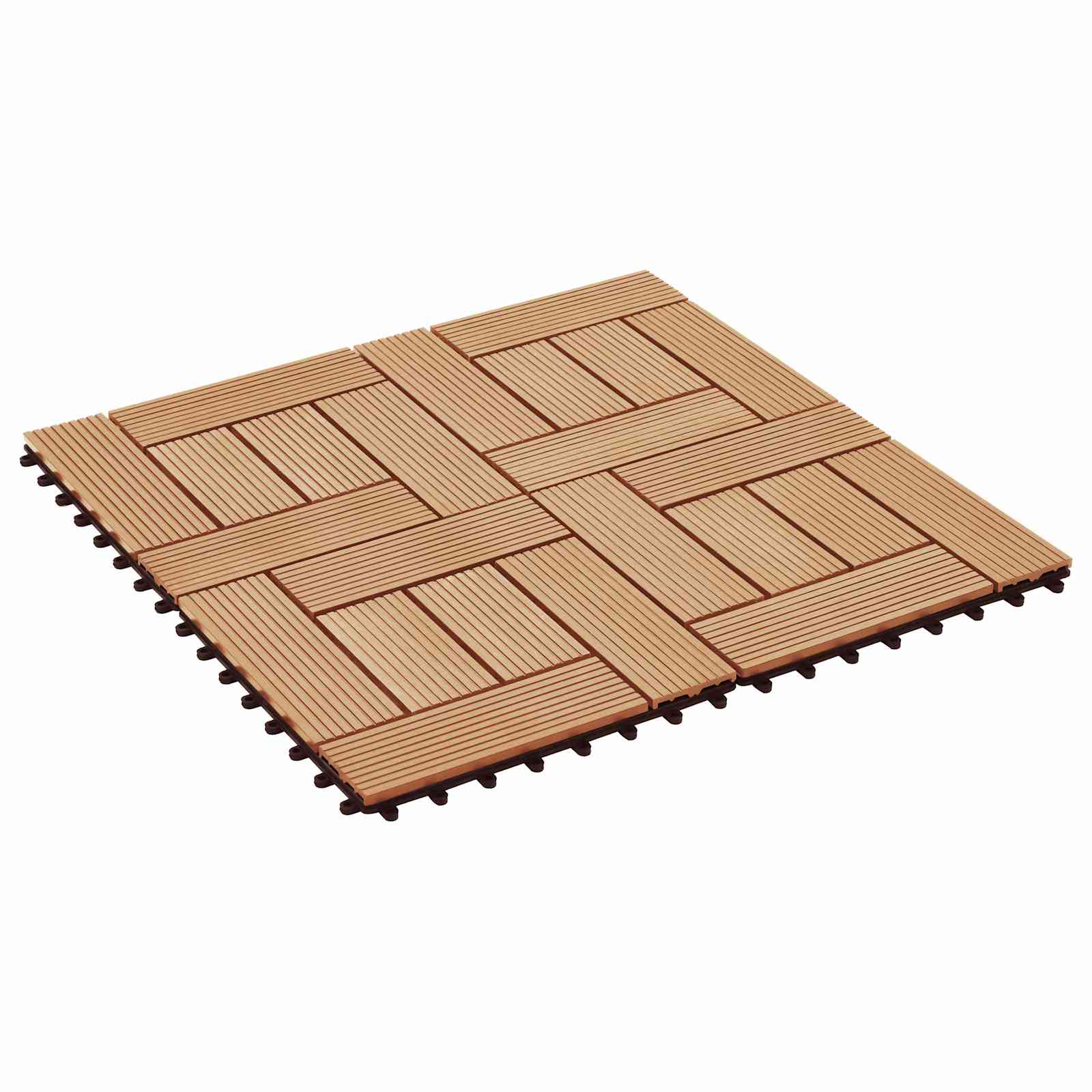 Pločice za decking 11 pcs Tikovina 30 x 30 cm